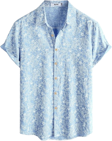 Hawaiian Shirt Short Sleeve Button Down Cotton
